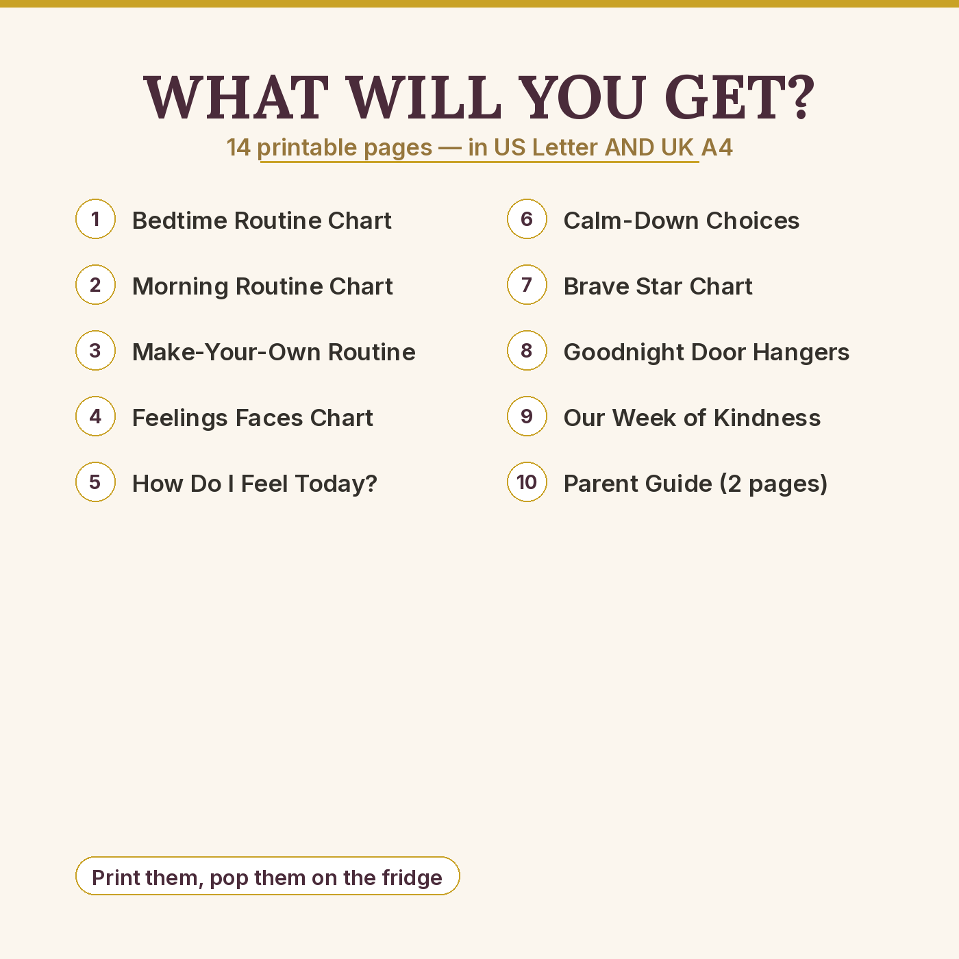Feelings & Bedtime Chart Pack - Image 2