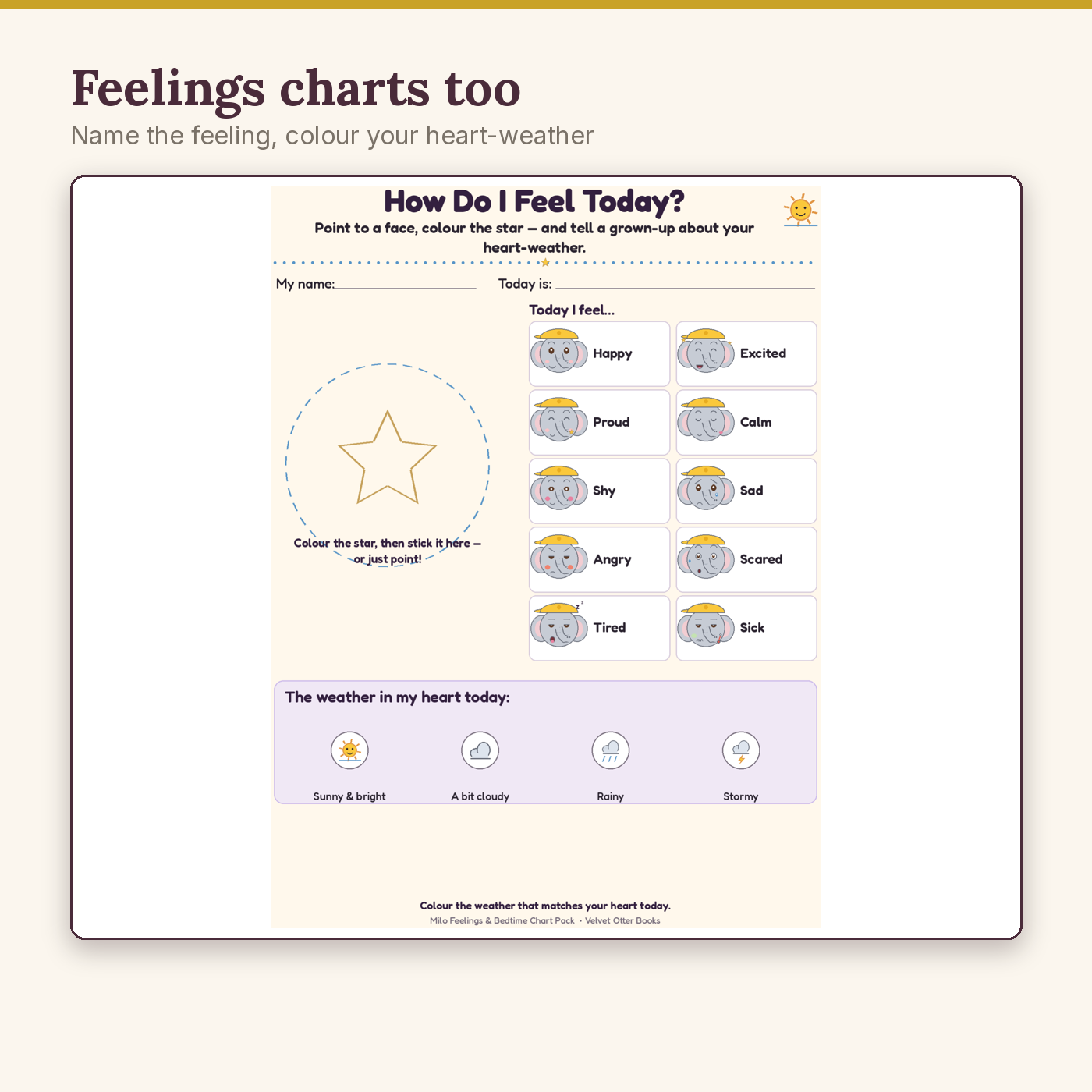 Feelings & Bedtime Chart Pack - Image 4