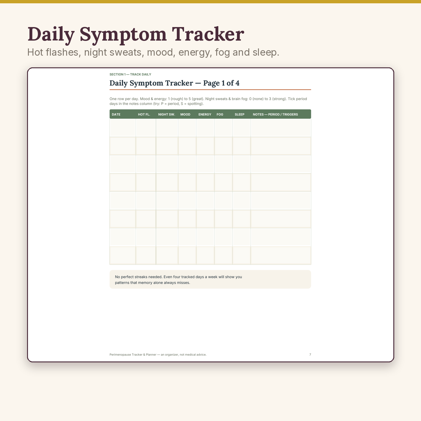 Perimenopause Tracker & Planner - Image 4