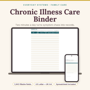 Chronic Illness Care Binder