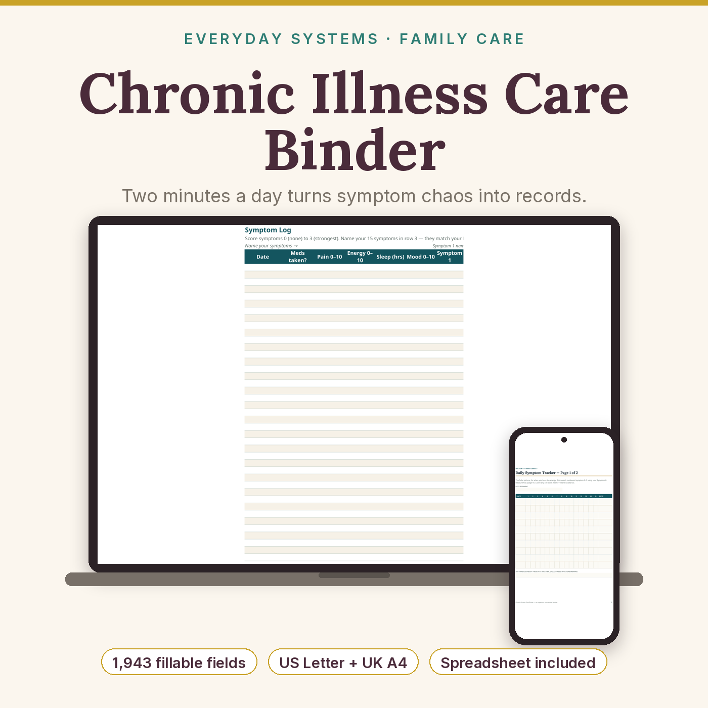 Chronic Illness Care Binder
