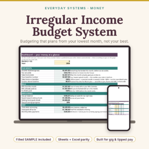 Irregular Income Budget System