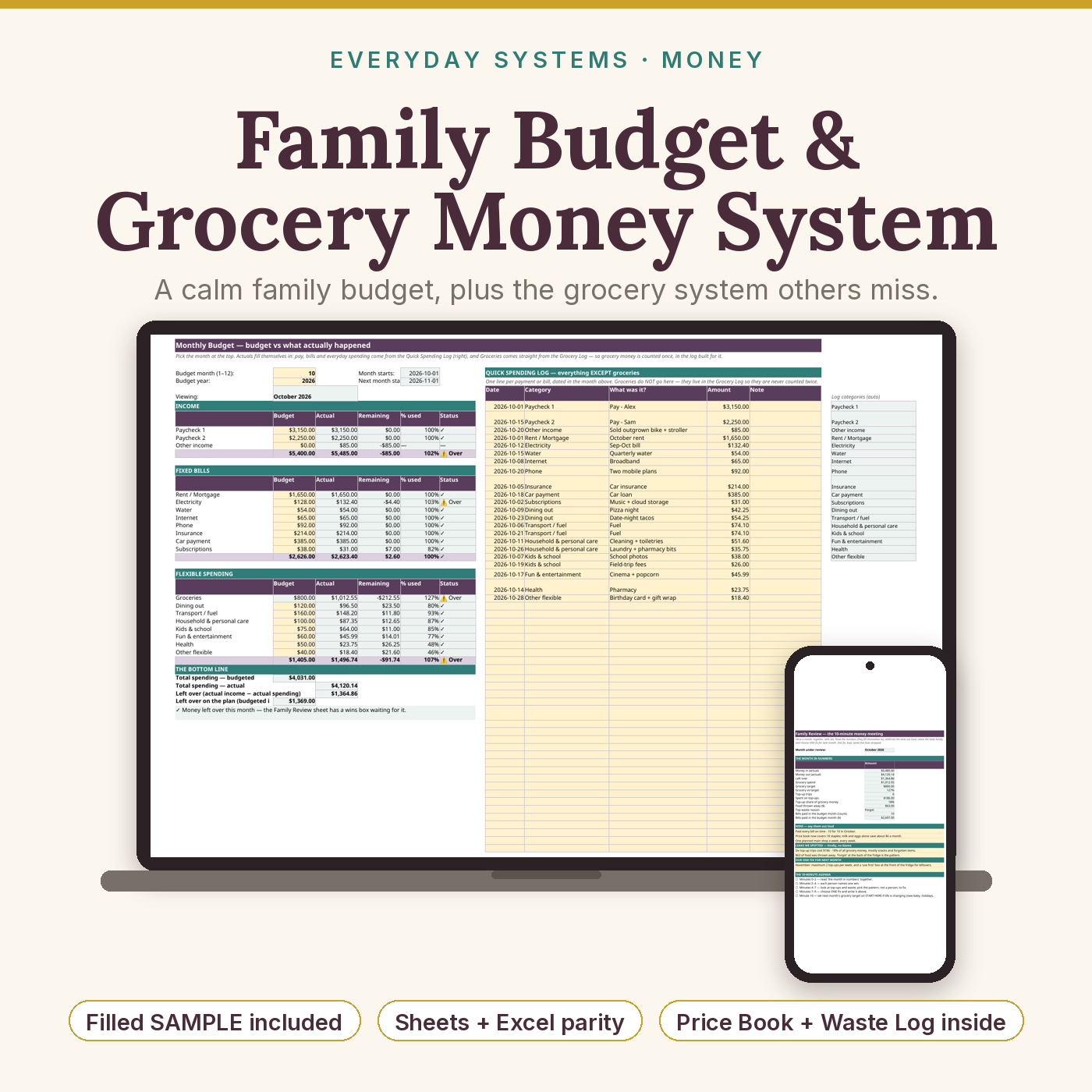 Family Budget & Grocery System