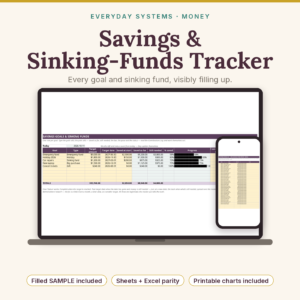 Savings & Sinking Funds Tracker