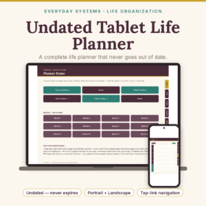 Undated Tablet Life Planner