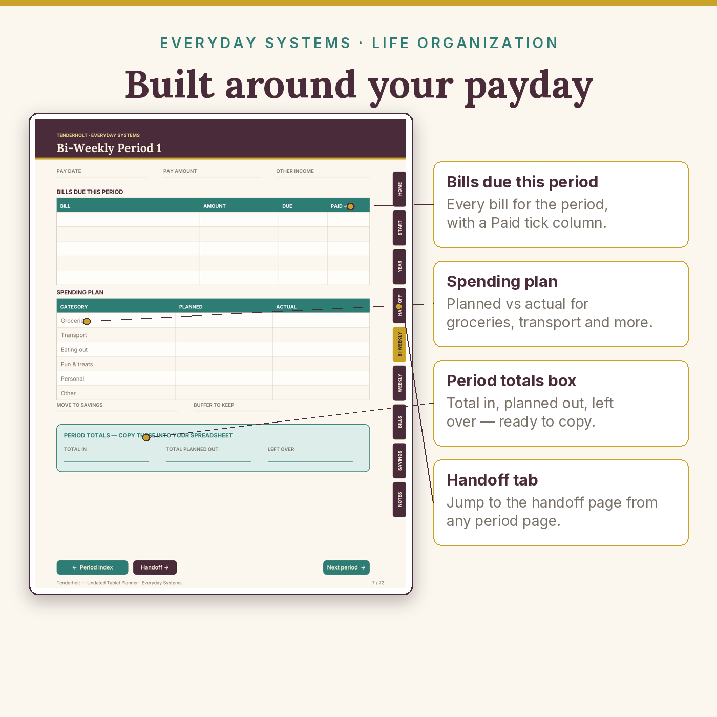 Undated Tablet Finance Planner - Image 3